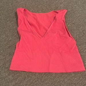 Pink V neck sport shirt